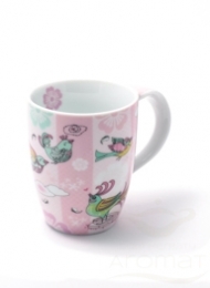 KUBEK "PTASIE TRELE" RÓŻOWY